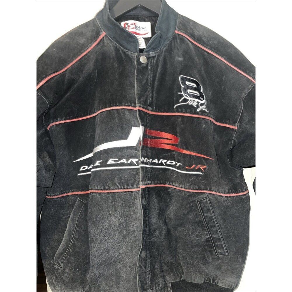 Vintage Dale Earnhardt Jr Leather Jacket Mens XL  Budweiser #8  Racing Nascar